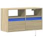 Preview: TV-Wandschrank mit LED-Beleuchtung Sonoma-Eiche 80x31x45 cm