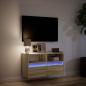 Preview: TV-Wandschrank mit LED-Beleuchtung Sonoma-Eiche 80x31x45 cm
