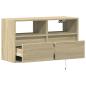 Preview: TV-Wandschrank mit LED-Beleuchtung Sonoma-Eiche 80x31x45 cm
