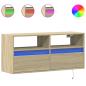 Preview: TV-Wandschrank mit LED-Beleuchtung Sonoma-Eiche 100x31x45 cm