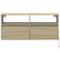 Preview: TV-Wandschrank mit LED-Beleuchtung Sonoma-Eiche 100x31x45 cm
