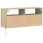 Preview: TV-Wandschrank mit LED-Beleuchtung Sonoma-Eiche 100x31x45 cm
