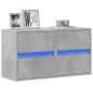 Preview: ARDEBO.de - TV-Wandschränke LED-Beleuchtung 2 Stk. Betongrau 41x31x45 cm