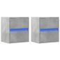 Preview: TV-Wandschränke LED-Beleuchtung 2 Stk. Betongrau 41x31x45 cm