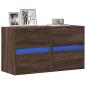 Preview: ARDEBO.de - TV-Wandschränke LED-Beleuchtung 2 Stk. Eichen-Optik 41x31x45 cm
