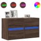 Preview: TV-Wandschränke LED-Beleuchtung 2 Stk. Eichen-Optik 41x31x45 cm