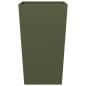 Preview: Pflanzkübel 2 Stk. Olivgrün 45x45x75 cm Stahl
