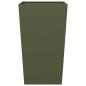 Preview: Pflanzkübel 2 Stk. Olivgrün 45x45x75 cm Stahl