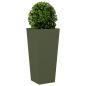 Preview: Pflanzkübel Olivgrün 35x35x75 cm Stahl