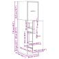 Preview: Apothekerschrank Grau Sonoma 30x41x118 cm Holzwerkstoff