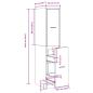 Preview: Apothekerschrank Sonoma-Eiche 30x41x144,5 cm Holzwerkstoff