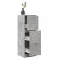Preview: ARDEBO.de - Apothekerschrank Betongrau 40x41x118 cm Holzwerkstoff