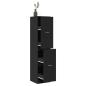 Preview: ARDEBO.de - Apothekerschrank Schwarz 40x41x174,5 cm Holzwerkstoff