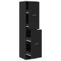 Preview: Apothekerschrank Schwarz 40x41x174,5 cm Holzwerkstoff