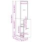 Preview: Apothekerschrank Schwarz 40x41x174,5 cm Holzwerkstoff