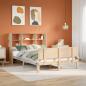 Preview: ARDEBO.de - Massivholzbett mit Regal ohne Matratze 120x190 cm Kiefer