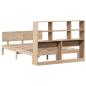 Preview: Massivholzbett mit Regal ohne Matratze 120x190 cm Kiefer