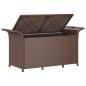 Preview: Gartenbank mit Kissen Braun 116x46x57 cm Poly Rattan