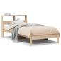 Preview: Massivholzbett mit Regal ohne Matratze 90x190 cm Kiefer