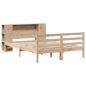 Preview: Massivholzbett mit Regal ohne Matratze 150x200 cm Kiefernholz