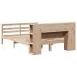 Preview: Massivholzbett mit Regal ohne Matratze 150x200 cm Kiefernholz