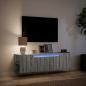 Preview: TV-Wandschrank mit LED-Beleuchtung Grau Sonoma 135x31x39,5 cm