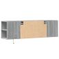 Preview: TV-Wandschrank mit LED-Beleuchtung Grau Sonoma 135x31x39,5 cm