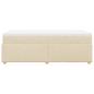 Preview: Boxspringbett mit Matratze Creme 90x190 cm Stoff