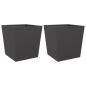 Preview: Pflanzkübel 2 Stk. Schwarz 50x50x50 cm Stahl