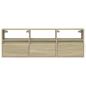 Preview: TV-Wandschrank mit LED-Beleuchtung Sonoma-Eiche 130x31x45 cm