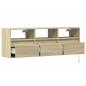 Preview: TV-Wandschrank mit LED-Beleuchtung Sonoma-Eiche 130x31x45 cm