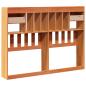 Preview: Kopfteil mit Stauraum Wachsbraun 150 cm Massivholz Kiefer