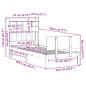 Preview: Massivholzbett mit Regal ohne Matratze Weiß 75x190 cm Kiefer