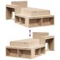 Preview: Massivholzbett ohne Matratze 80x200 cm Kiefernholz