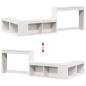 Preview: Nachttisch mit Schreibtisch Weiß 232x122x75 cm Massivholz