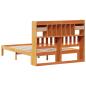 Preview: Massivholzbett mit Regal ohne Matratze Wachsbraun 135x190 cm