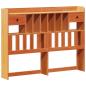 Preview: Massivholzbett mit Regal ohne Matratze Wachsbraun 135x190 cm