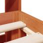 Preview: Massivholzbett mit Regal ohne Matratze Wachsbraun 135x190 cm