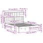 Preview: Massivholzbett mit Regal ohne Matratze Wachsbraun 135x190 cm