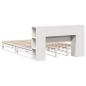 Preview: Massivholzbett mit Regal ohne Matratze Weiß 150x200 cm