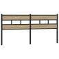 Preview: ARDEBO.de - Kopfteil Sonoma-Eiche 193 cm Eisen und Holzwerkstoff