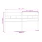 Preview: Kopfteil Sonoma-Eiche 193 cm Eisen und Holzwerkstoff