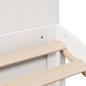 Preview: Massivholzbett mit Regal ohne Matratze Weiß 135x190 cm Kiefer