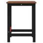 Preview: Werkbank Dunkelbraun 100x60x81,5 cm Massivholz Eiche Rechteckig