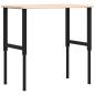 Preview: Werkbank 100x60x(71,5-98) cm Massivholz Eiche Rechteckig