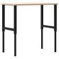 Preview: Werkbank 100x60x(71,5-98) cm Massivholz Eiche Rechteckig