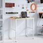 Preview: Werkbank 100x60x(73-99,5) cm Massivholz Eiche Rechteckig