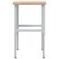 Preview: Werkbank 100x60x(73-99,5) cm Massivholz Eiche Rechteckig
