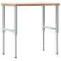 Preview: Werkbank 100x60x(73-99,5) cm Massivholz Eiche Rechteckig