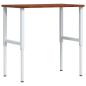 Preview: Werkbank Dunkelbraun 100x60x(71,5-98) cm Massivholz Eiche